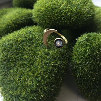 Crescent Moon Galaxy Space Ring