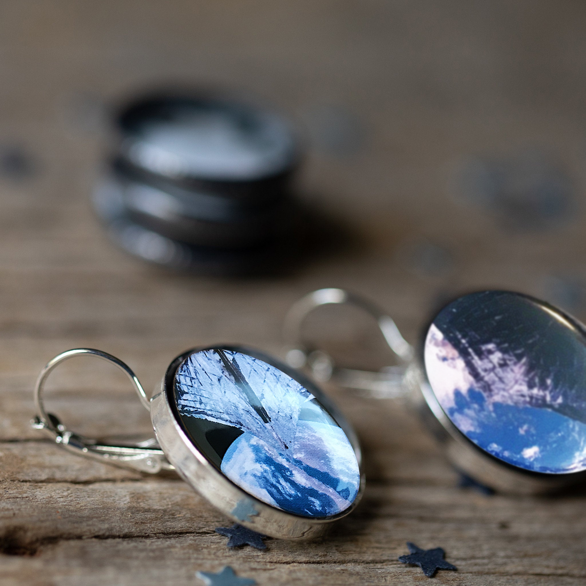 CLEARANCE Interchangeable LightSail Planetary Society Earrings