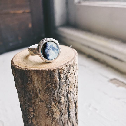 CLEARANCE My Moon Hammered Custom Ring