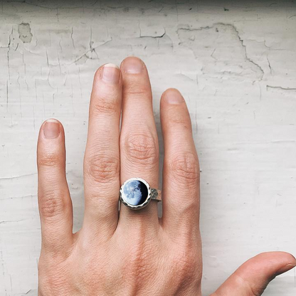 CLEARANCE My Moon Hammered Custom Ring