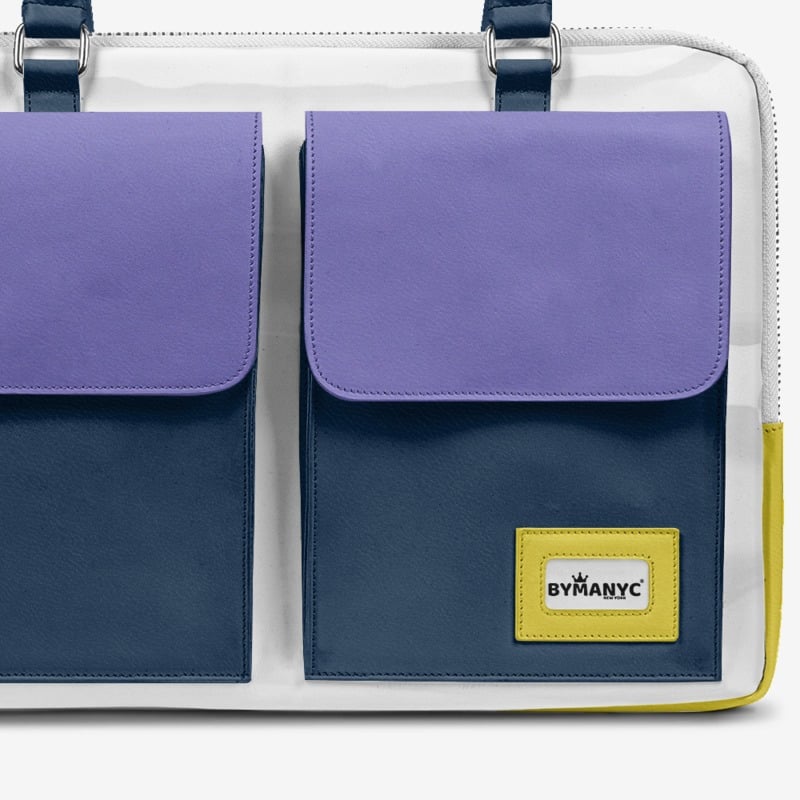 Vegan Designer Luxury Double Pocket Bag 16” | BYMANYC ® New York Elegant Edition