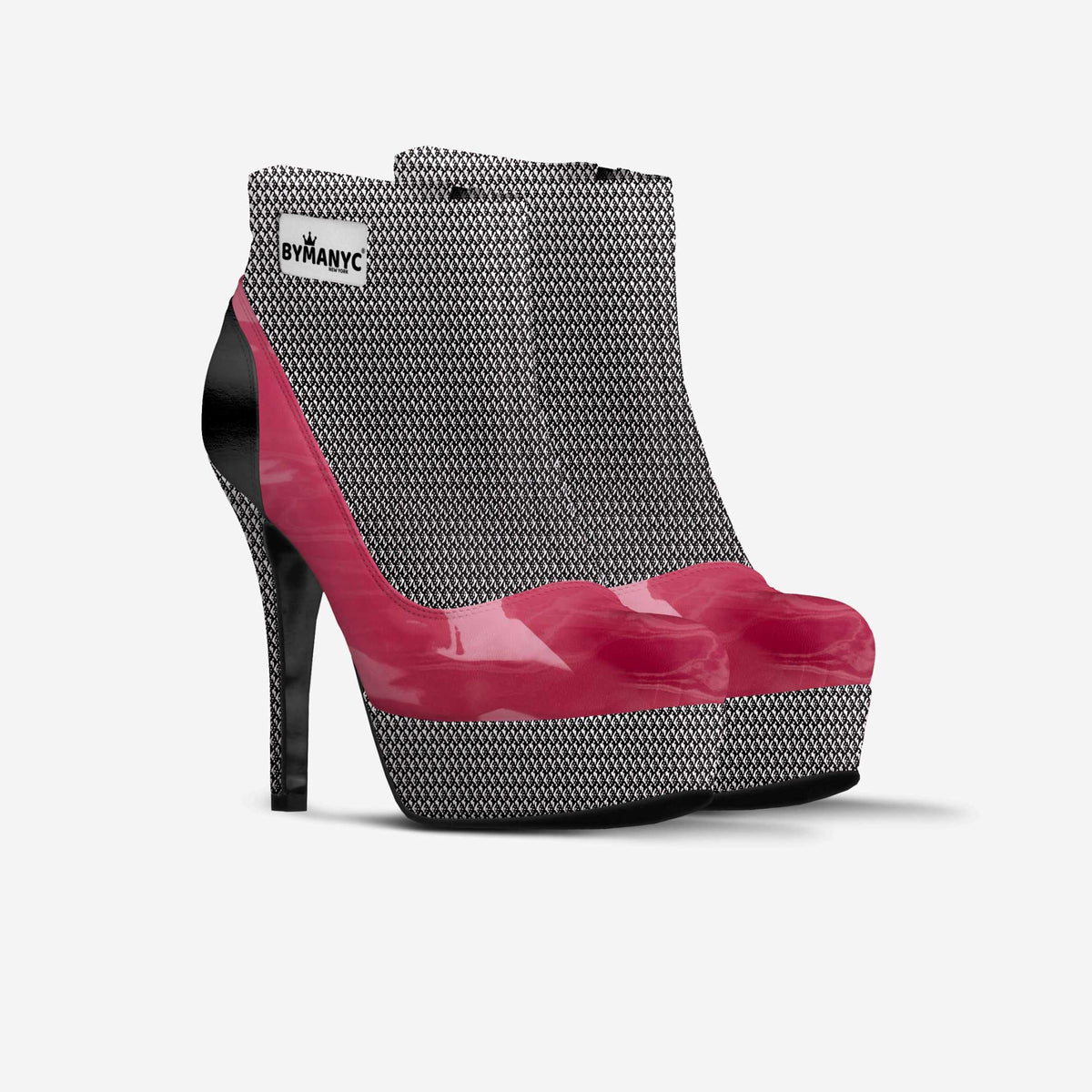 Vegan High Heel Ankle Boots BYMANYC® New York Luxe Black