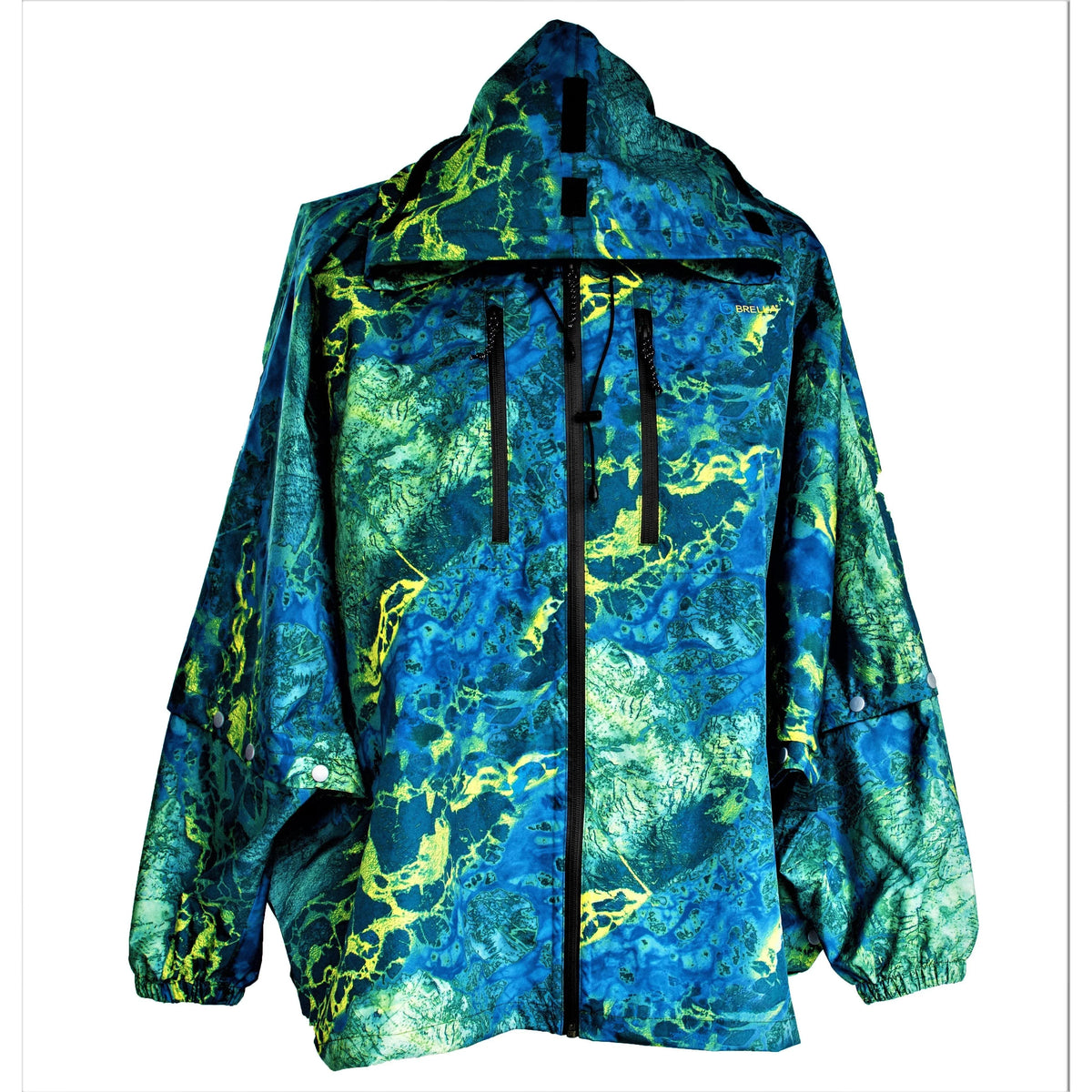 Brella Blue Yellow Unisex Rain Jacket