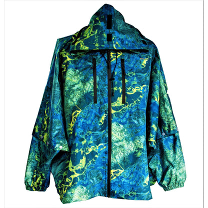 Brella Blue Yellow Unisex Rain Jacket