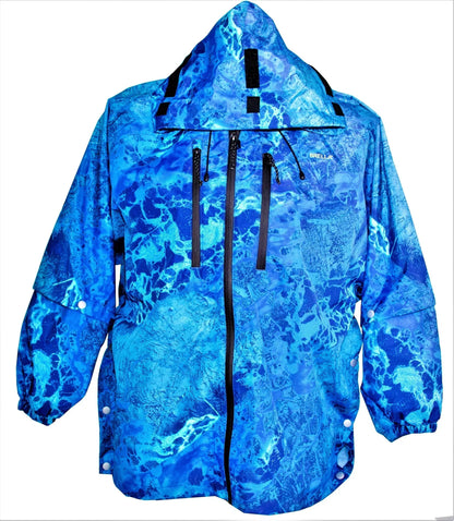 Brella Blue Unisex Rain Jacket for Youth + Petite Adults