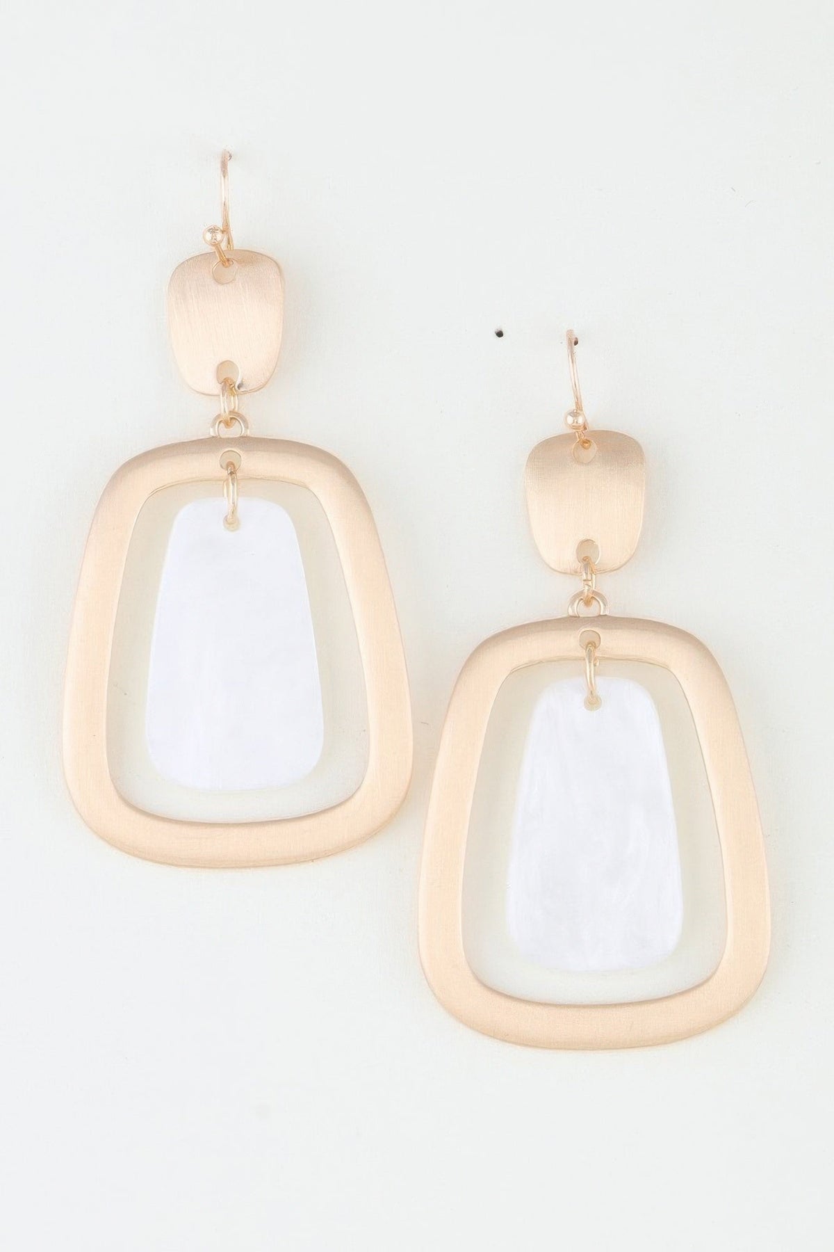 Women's Modern Stone Frame Drop Earrings Prêt-À-Porter BYMANYC ® New York - New Collection