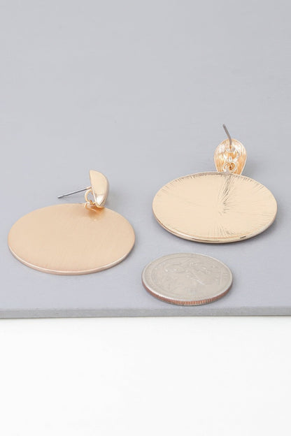 Women's Modern Sleek Disc Drop Earrings Prêt-À-Porter BYMANYC ® New York - New Collection