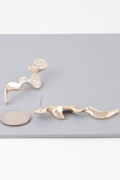 Women's Jeweled Wave Drop Earrings Prêt-À-Porter BYMANYC ® New York - New Collection