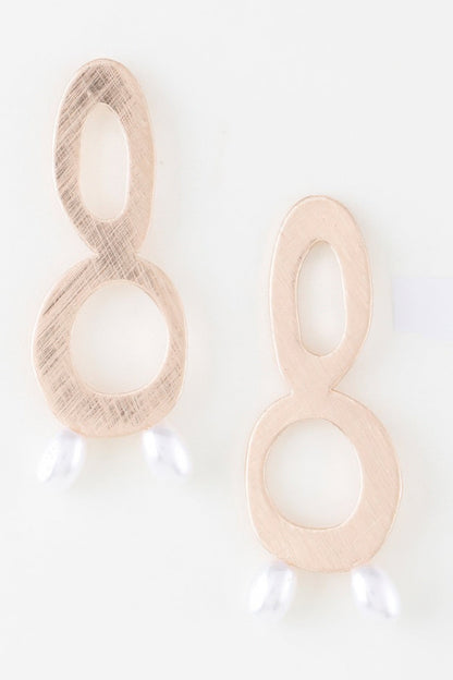 Women's Open Abstract Pearl Drop Earrings Prêt-À-Porter BYMANYC ® New York - New Collection