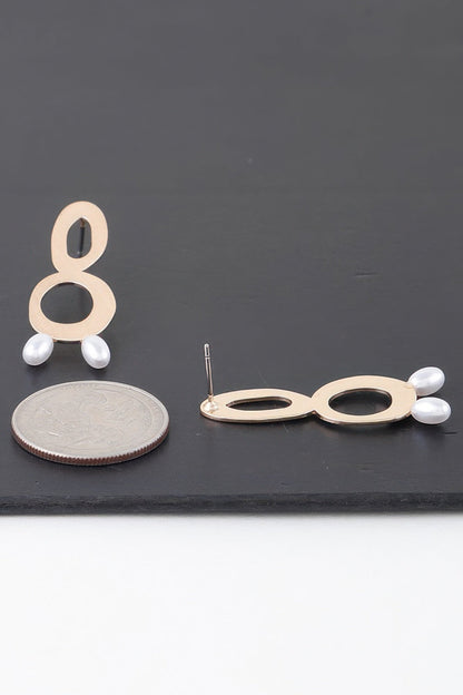 Women's Open Abstract Pearl Drop Earrings Prêt-À-Porter BYMANYC ® New York - New Collection