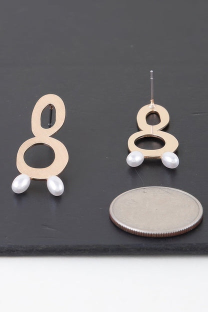 Women's Open Abstract Pearl Drop Earrings Prêt-À-Porter BYMANYC ® New York - New Collection