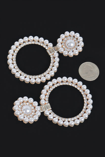 Women's Faux Pearl and Stone Drop Earrings Prêt-À-Porter BYMANYC ® New York - New Collection