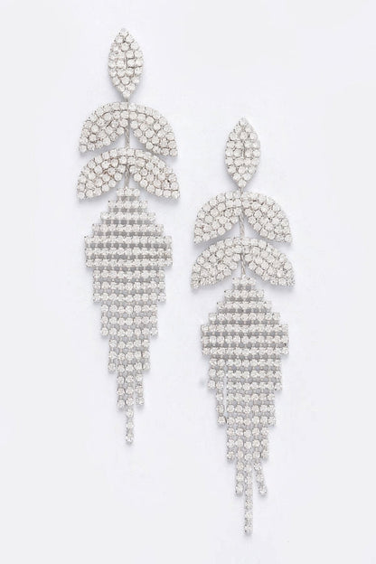 Women's Rhinestone Fringe Drop Earrings Prêt-À-Porter BYMANYC ® New York - New Collection