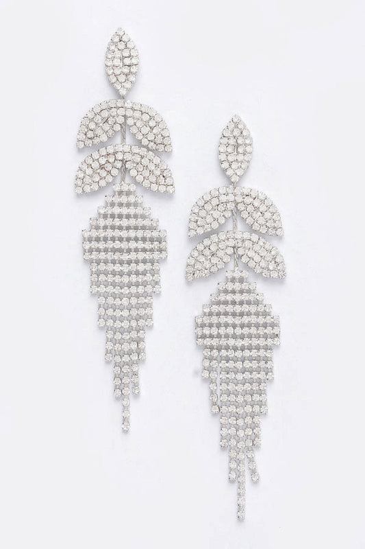 Women's Rhinestone Fringe Drop Earrings Prêt-À-Porter BYMANYC ® New York - New Collection