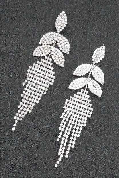 Women's Rhinestone Fringe Drop Earrings Prêt-À-Porter BYMANYC ® New York - New Collection