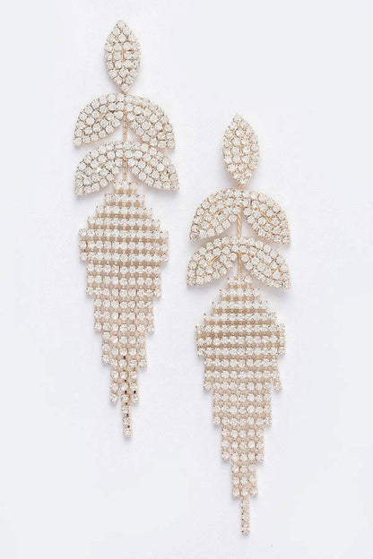 Women's Rhinestone Fringe Drop Earrings Prêt-À-Porter BYMANYC ® New York - New Collection