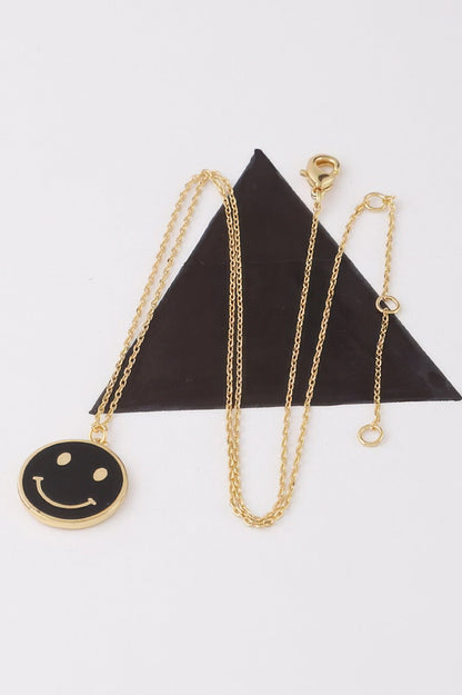 Women's Smiley Face Pendant Necklace BYMANYC ® New York CONTEMPORARY VIBRANT MODERN JEWELRY - New Collection