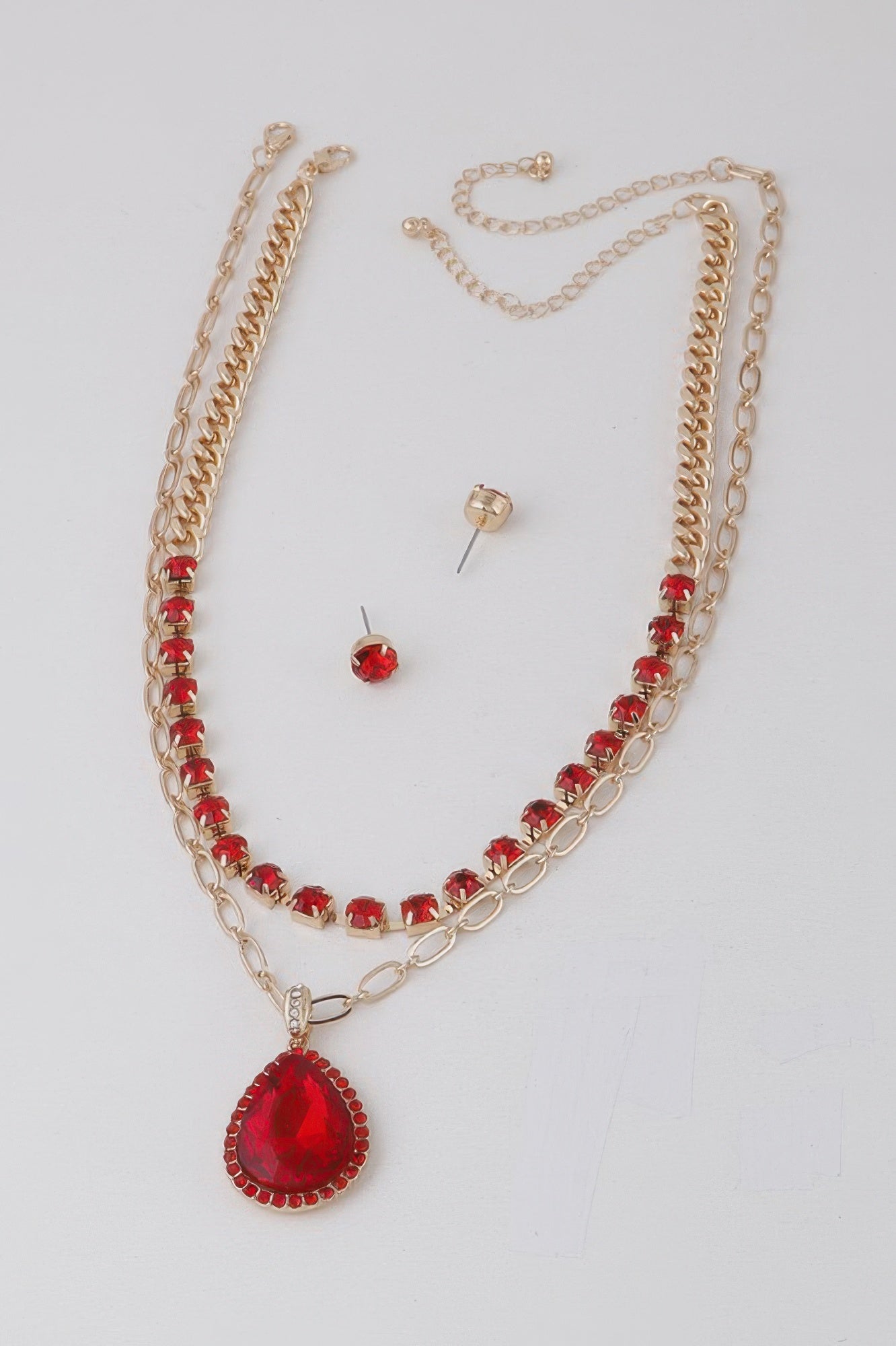 Women's Jeweled Teardrop Pendant Necklace BYMANYC ® New York CONTEMPORARY VIBRANT MODERN JEWELRY - New Collection
