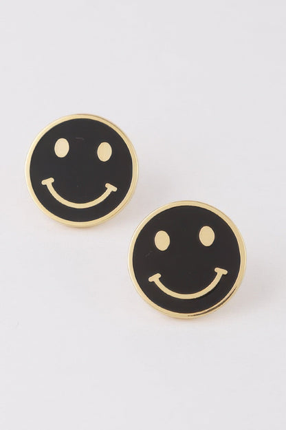 Women's Smiley Face Stud Earrings BYMANYC ® New York CONTEMPORARY VIBRANT MODERN JEWELRY - New Collection