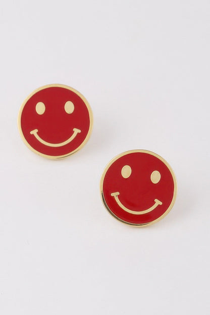 Women's Smiley Face Stud Earrings BYMANYC ® New York CONTEMPORARY VIBRANT MODERN JEWELRY - New Collection