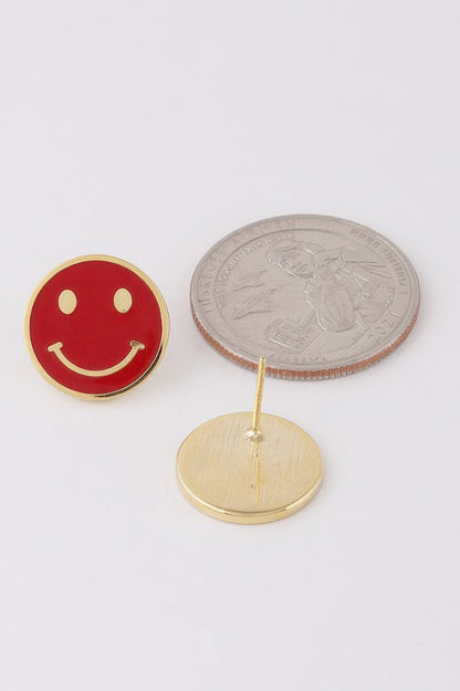 Women's Smiley Face Stud Earrings BYMANYC ® New York CONTEMPORARY VIBRANT MODERN JEWELRY - New Collection