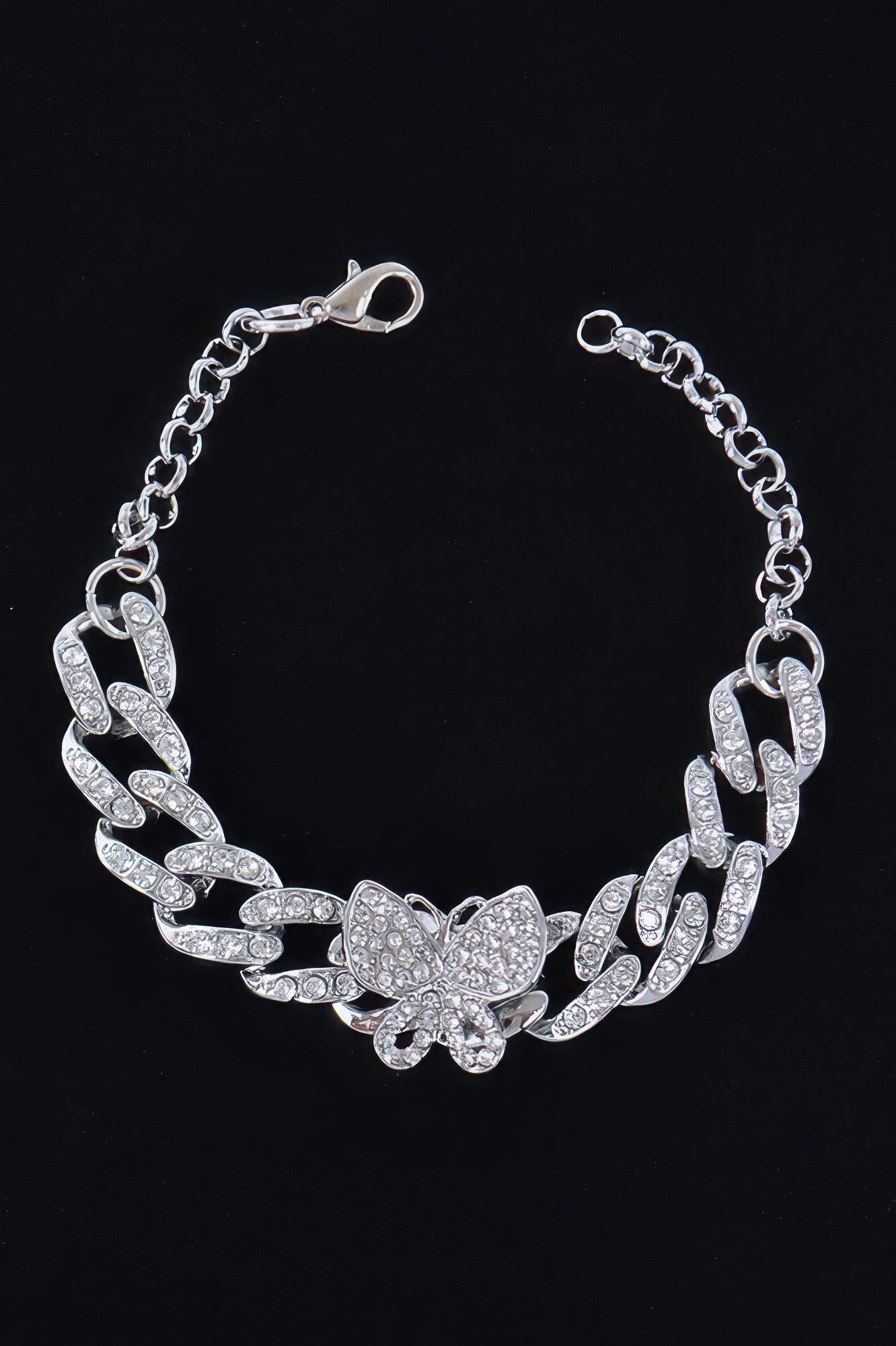 Women's Rhinestone Butterfly Chain Bracelet BYMANYC ® New York CONTEMPORARY VIBRANT MODERN JEWELRY - New Collection