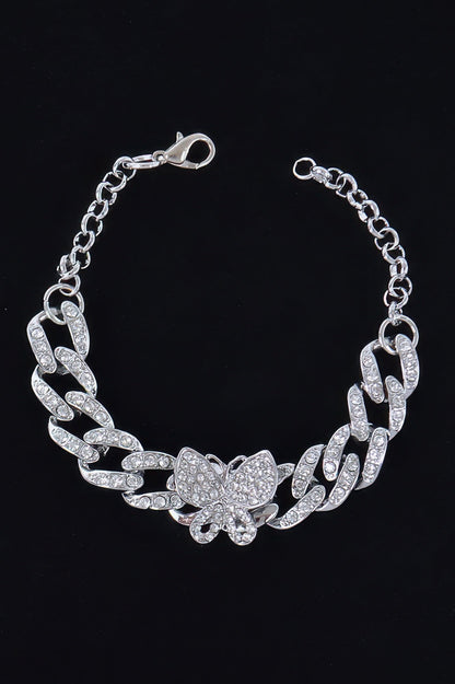 Women's Rhinestone Butterfly Chain Bracelet BYMANYC ® New York CONTEMPORARY VIBRANT MODERN JEWELRY - New Collection
