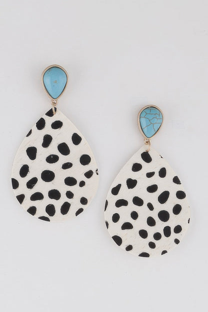 Women's Animal Print Teardrop Earrings BYMANYC ® New York CONTEMPORARY VIBRANT MODERN JEWELRY - New Collection