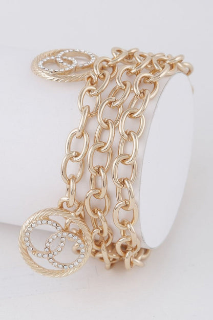 Women's Multi OO Charm Bracelet BYMANYC ® New York CONTEMPORARY VIBRANT MODERN JEWELRY - New Collection