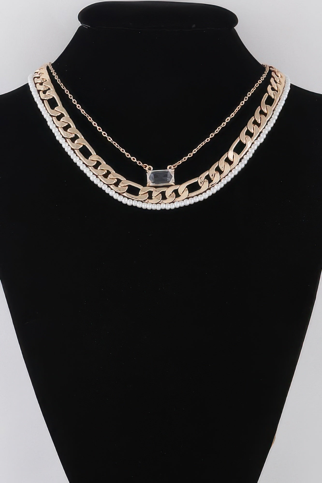 Women's Multi Crystal N Pearl Necklace BYMANYC ® New York CONTEMPORARY VIBRANT MODERN FASHION - New Collection
