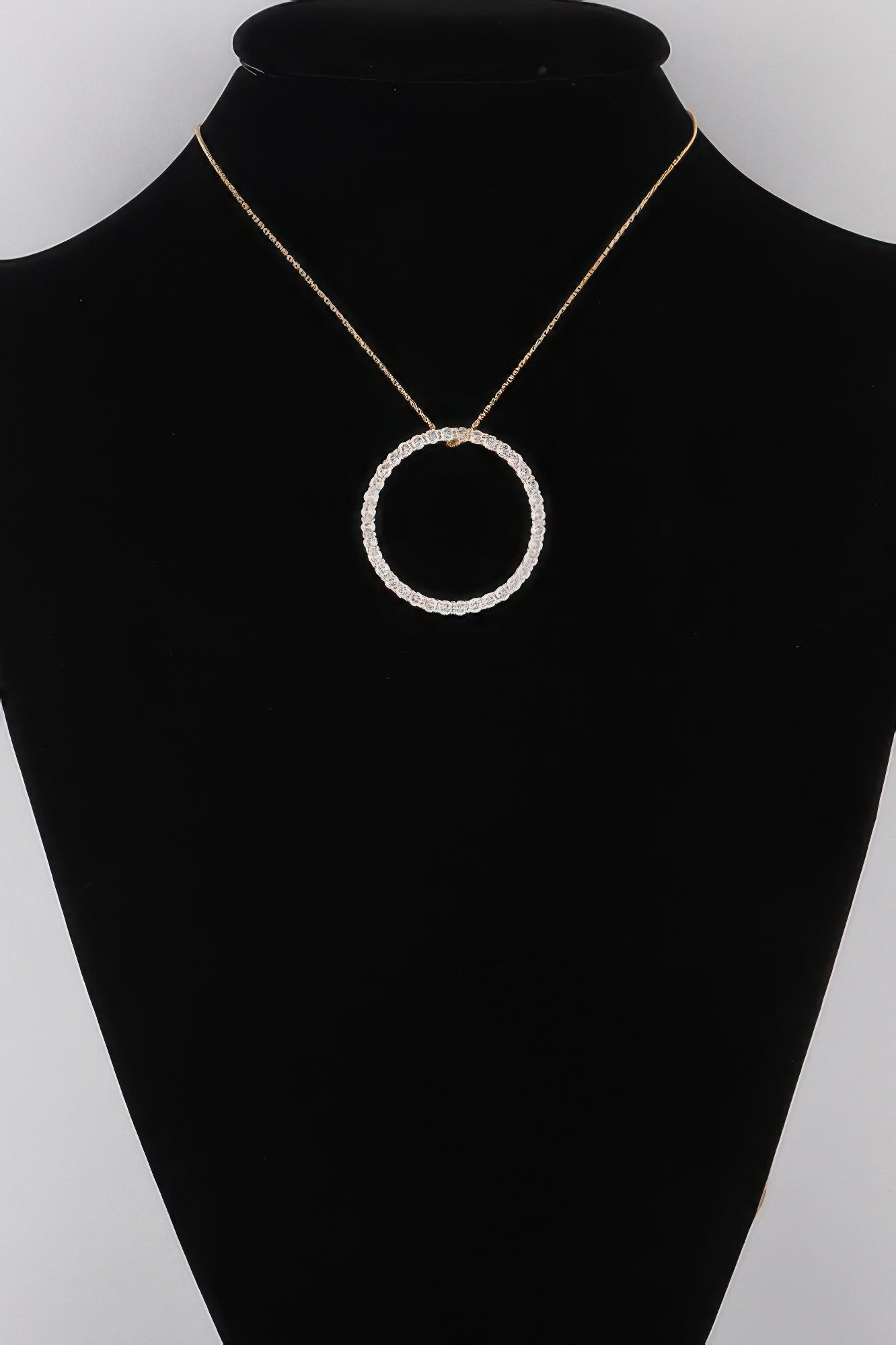 Women's Jewel Lined Circle Pendant Necklace BYMANYC ® New York CONTEMPORARY VIBRANT MODERN FASHION - New Collection