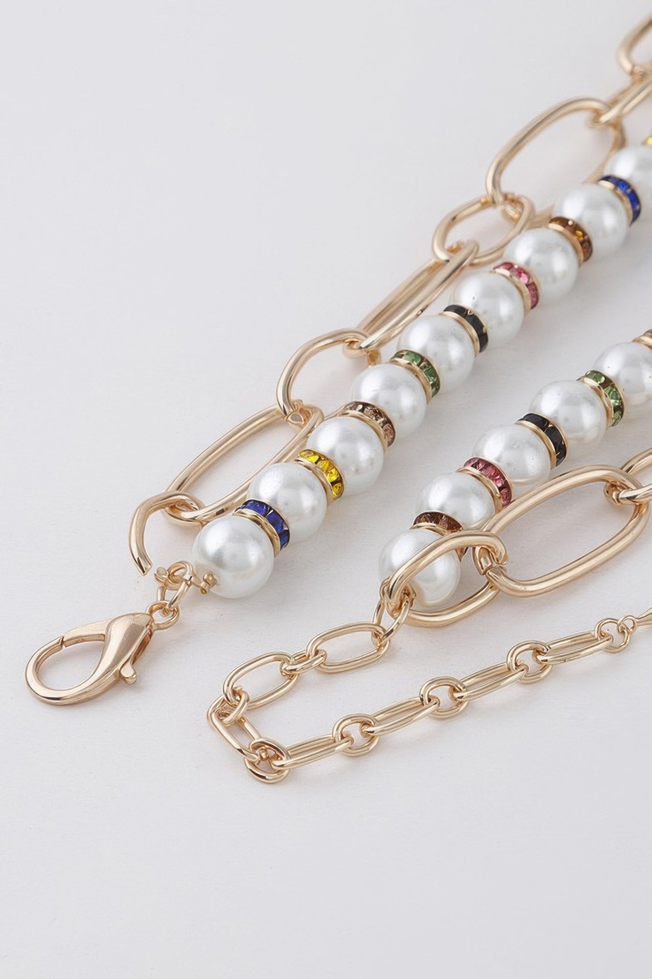 Women's Double Layered Pearl N Chain Necklace BYMANYC ® New York CONTEMPORARY VIBRANT MODERN FASHION - New Collection