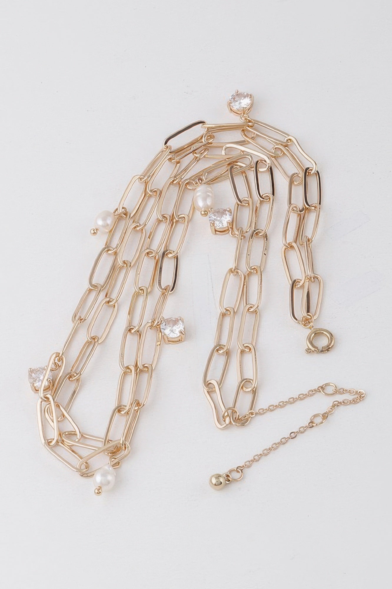 Women's Rhinestone N Bead Chain Necklace BYMANYC ® New York CONTEMPORARY VIBRANT MODERN FASHION - New Collection