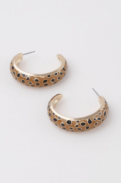 Women's Cheetah Print Hoop Earrings BYMANYC ® New York CONTEMPORARY VIBRANT MODERN JEWELRY - New Collection
