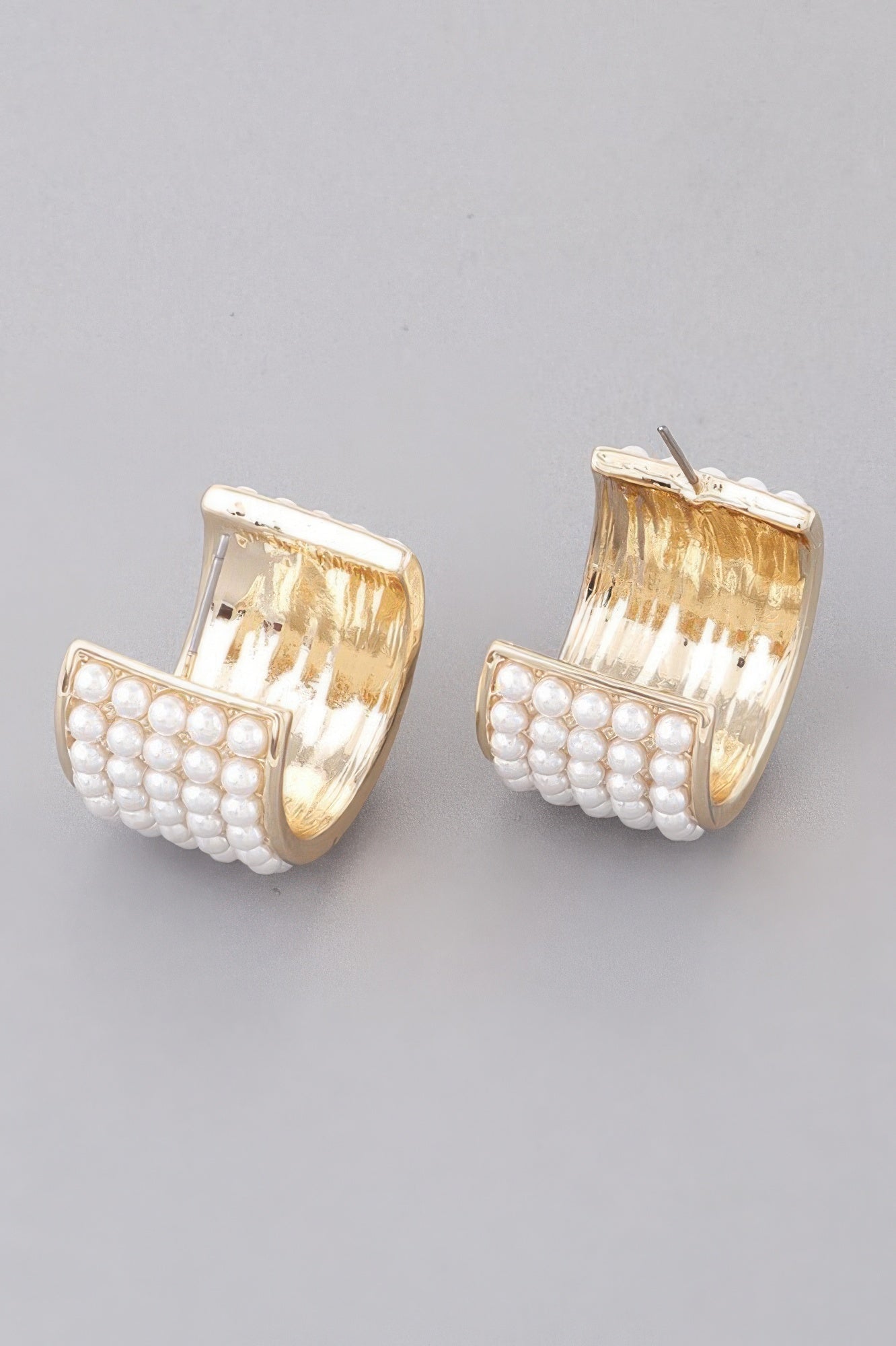 Women's Rhinestone Embedded Huggie Earrings BYMANYC ® New York CONTEMPORARY VIBRANT MODERN JEWELRY - New Collection