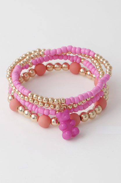 Women's Multi Gummy Bear Charm Bracelet BYMANYC ® New York CONTEMPORARY VIBRANT MODERN JEWELRY - New Collection