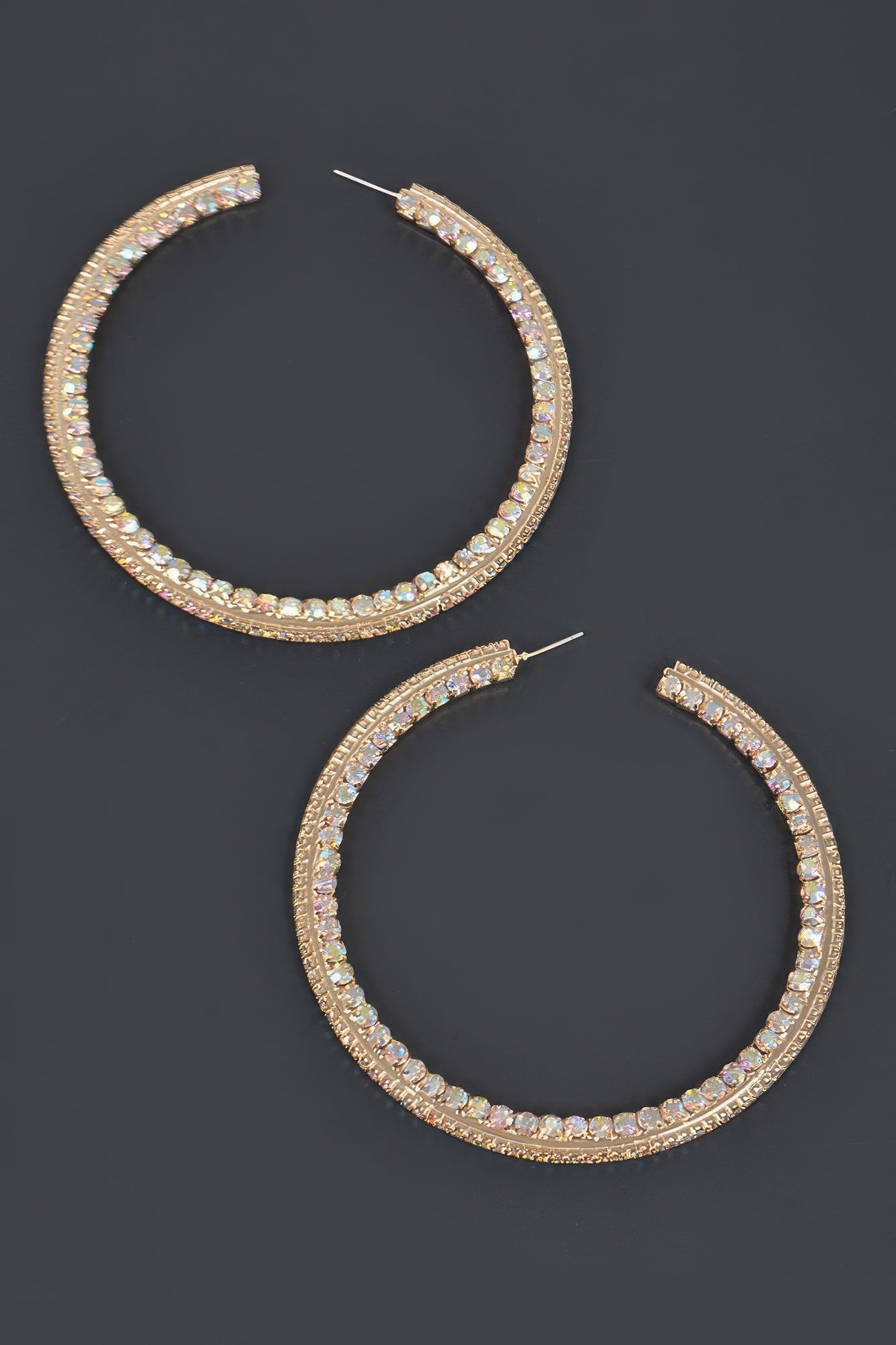 Women's 80mm Rhinestone Hoop Earrings BYMANYC ® New York CONTEMPORARY VIBRANT MODERN FASHION - New Collection