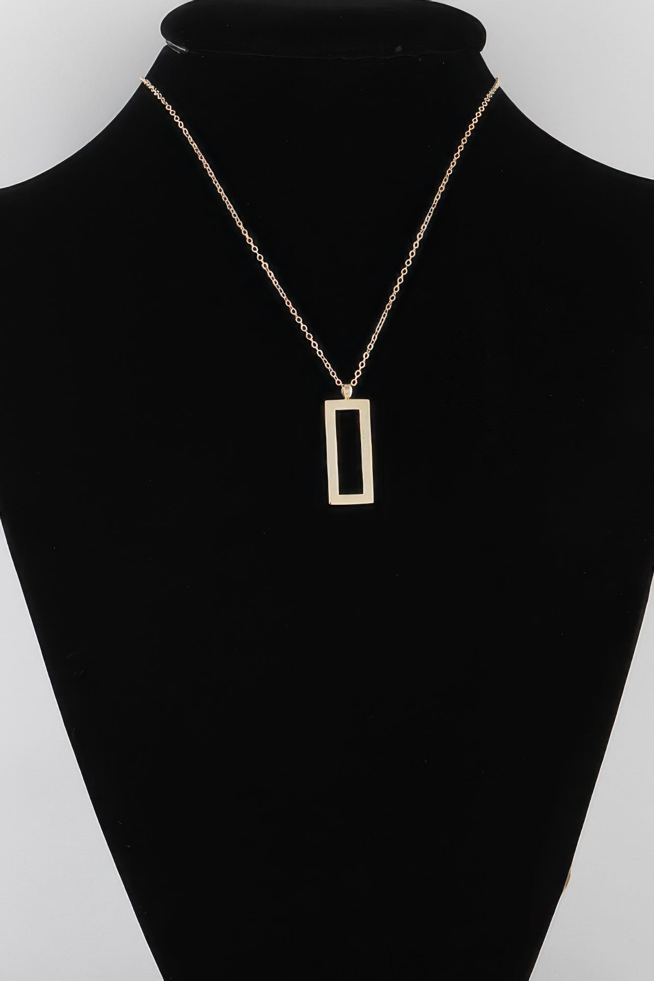 Women's Open Rectangle Pendant Necklace BYMANYC ® New York CONTEMPORARY VIBRANT MODERN FASHION - New Collection