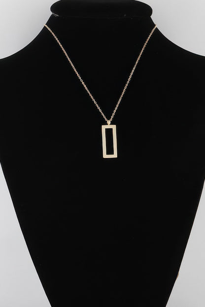 Women's Open Rectangle Pendant Necklace BYMANYC ® New York CONTEMPORARY VIBRANT MODERN FASHION - New Collection