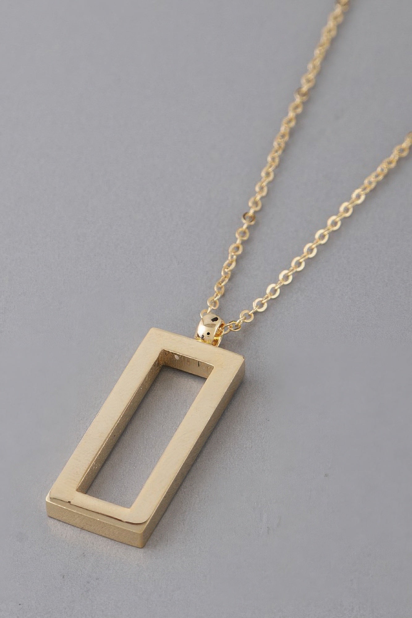 Women's Open Rectangle Pendant Necklace BYMANYC ® New York CONTEMPORARY VIBRANT MODERN FASHION - New Collection