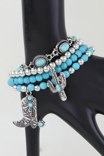 Women's Antique Cowboy Boot Beaded Bracelet BYMANYC ® New York CONTEMPORARY VIBRANT MODERN JEWELRY - New Collection