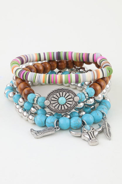 Women's Multi Antique Wild West Beaded Bracelet BYMANYC ® New York CONTEMPORARY VIBRANT MODERN JEWELRY - New Collection