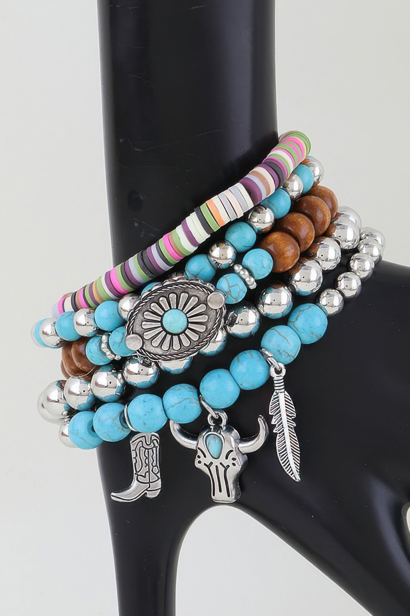 Women's Multi Antique Wild West Beaded Bracelet BYMANYC ® New York CONTEMPORARY VIBRANT MODERN JEWELRY - New Collection