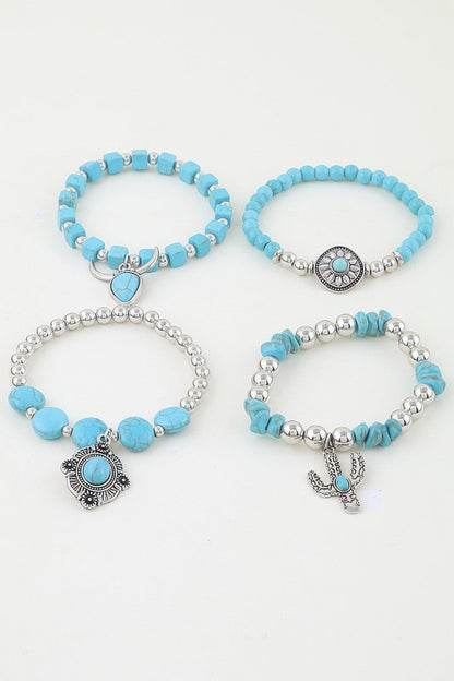 Women's Multi Antique Charm Beaded Bracelet BYMANYC ® New York CONTEMPORARY VIBRANT MODERN JEWELRY - New Collection