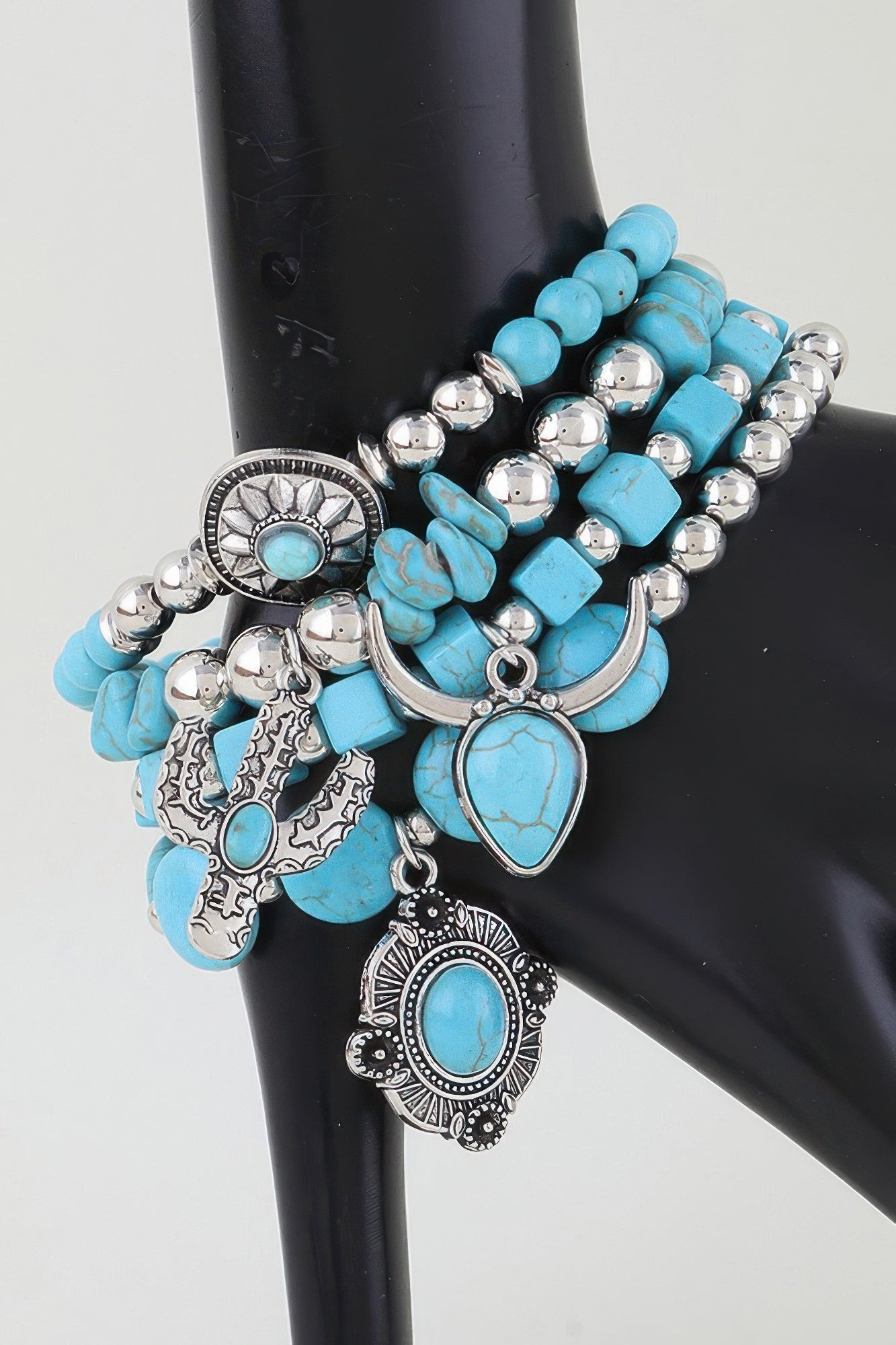 Women's Multi Antique Charm Beaded Bracelet BYMANYC ® New York CONTEMPORARY VIBRANT MODERN JEWELRY - New Collection