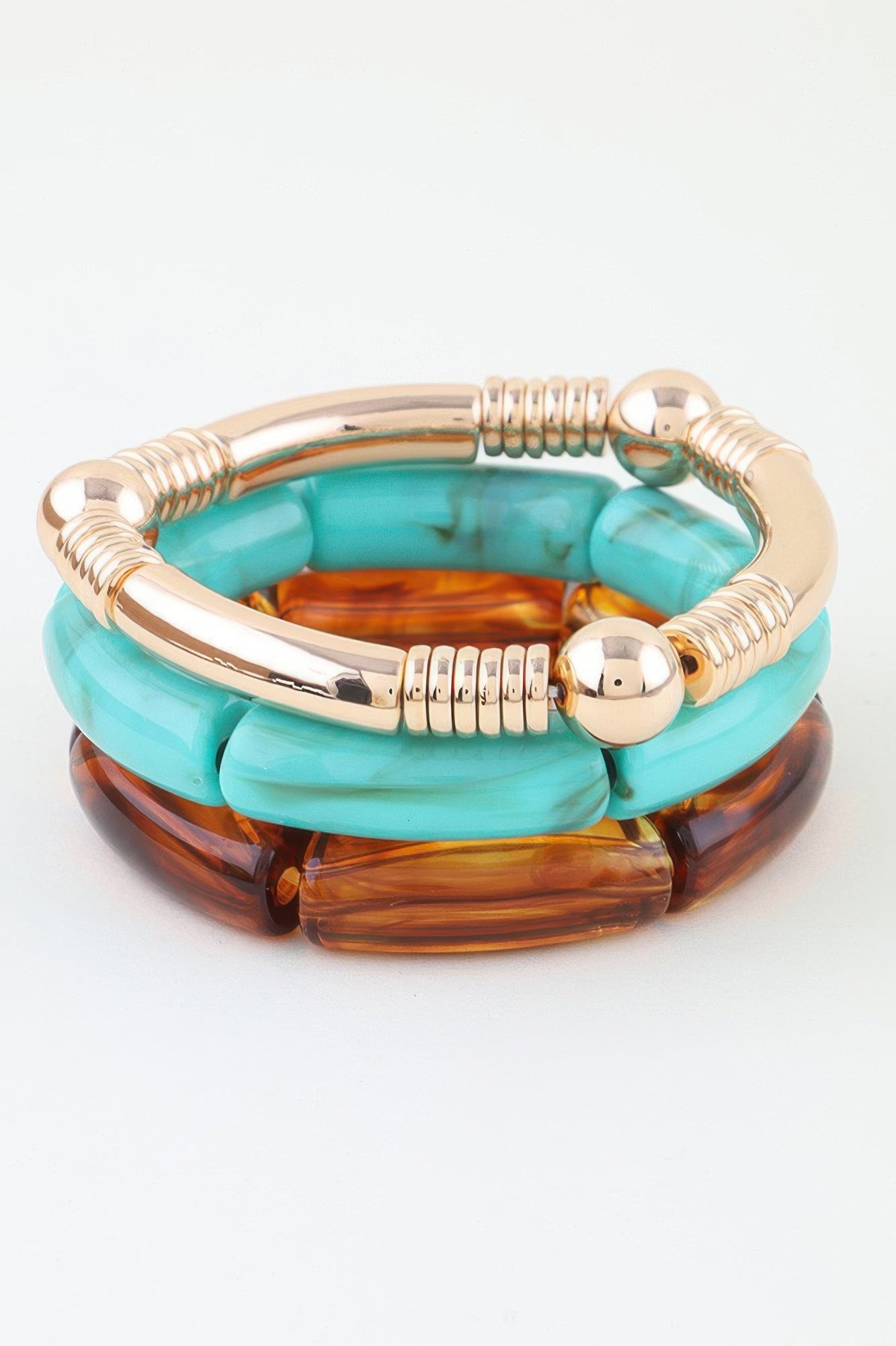 Women's Multi Marble Tube Bracelet BYMANYC ® New York CONTEMPORARY VIBRANT MODERN JEWELRY - New Collection