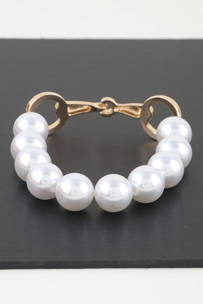 Women's Toggle Bracelet Pearl Beaded BYMANYC ® New York ELEGANT LUSTROUS BEADED PULSERA - New Collection