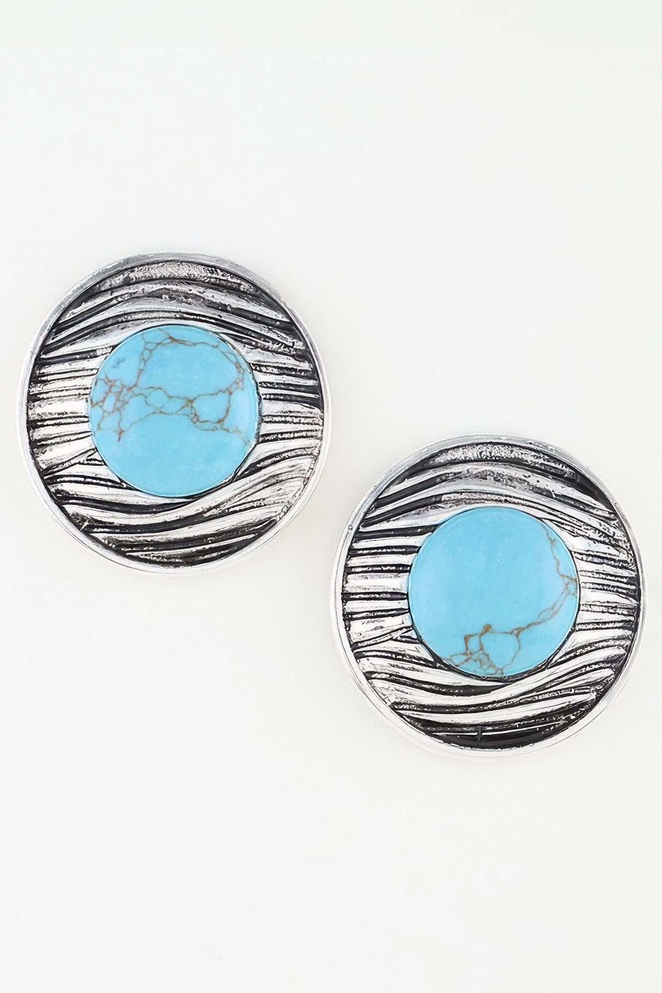 Women's Drop Earrings Antique Ribbed Planet BYMANYC ® New York VINTAGE TEXTURED SPHERICAL DANGLE - New Collection