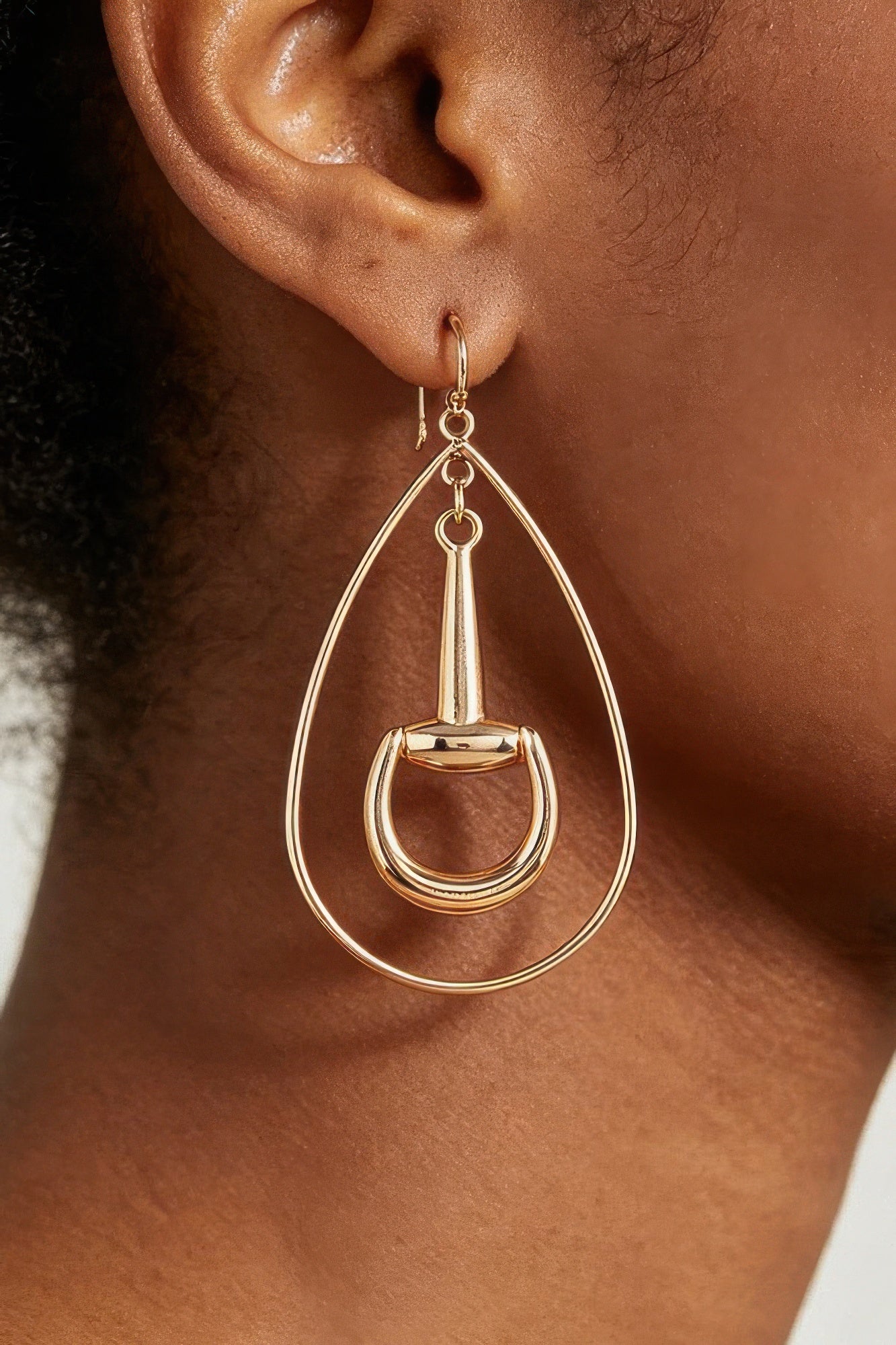 Women's Drop Earrings Modern Toggle Teardrop BYMANYC ® New York CONTEMPORARY SCULPTURAL FRAME DANGLE - New Collection