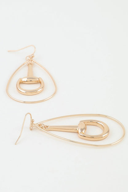 Women's Drop Earrings Modern Toggle Teardrop BYMANYC ® New York CONTEMPORARY SCULPTURAL FRAME DANGLE - New Collection